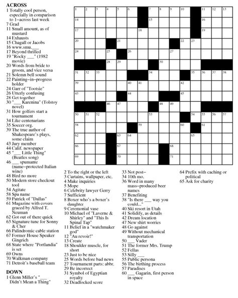 wsj crossword